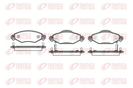 Комплект гальмівних колодок TOYOTA YARIS, REMSA (097802)