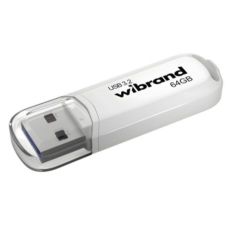 USB флеш накопичувач Wibrand Marten, USB 3.2 Gen1, 64GB, білий USB флеш накопичувач Wibrand Marten, USB 3.2 Gen1, 64GB, білий