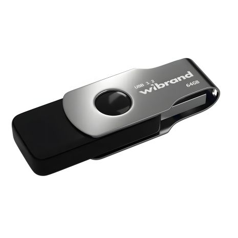 Флеш накопичувач USB Wibrand Lizard, USB 3.2 Gen1, 64GB, Black Флеш накопичувач USB Wibrand Lizard, USB 3.2 Gen1, 64GB, Black