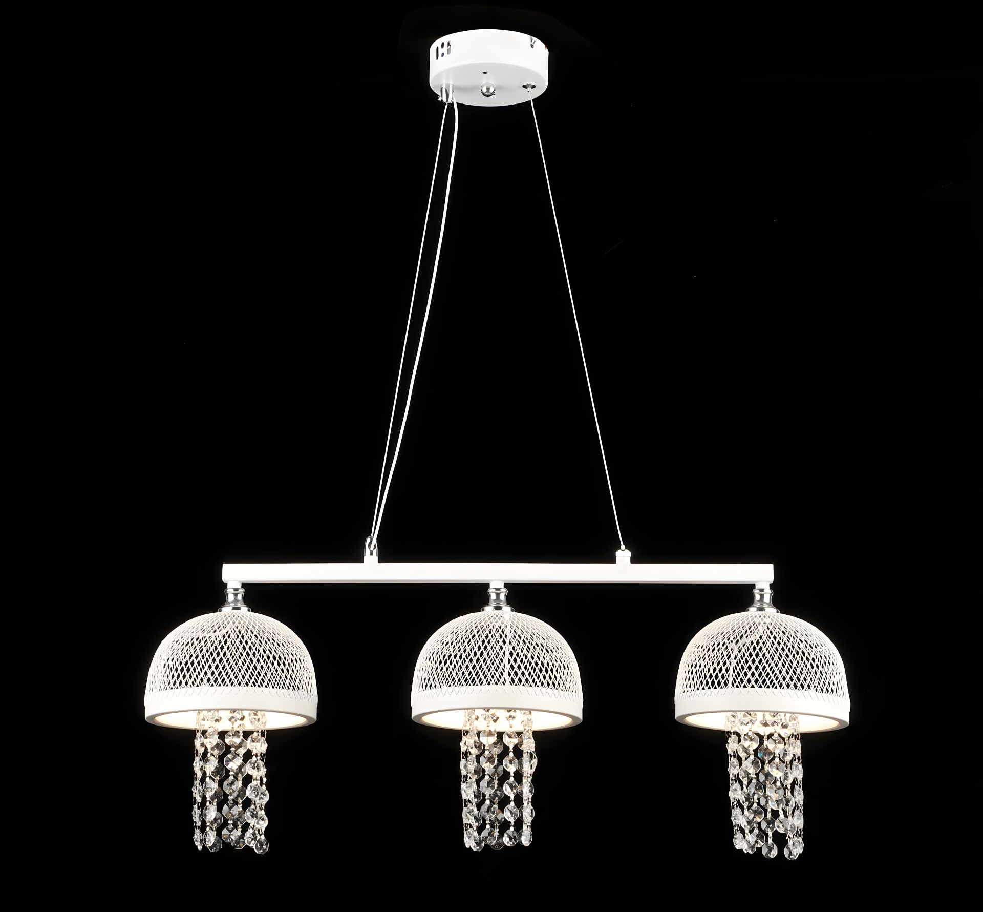 Люстра підвісна світлодіодна E2725/3, Білий+Хром Люстра підвісна світлодіодна E2725/3, Білий+Хром