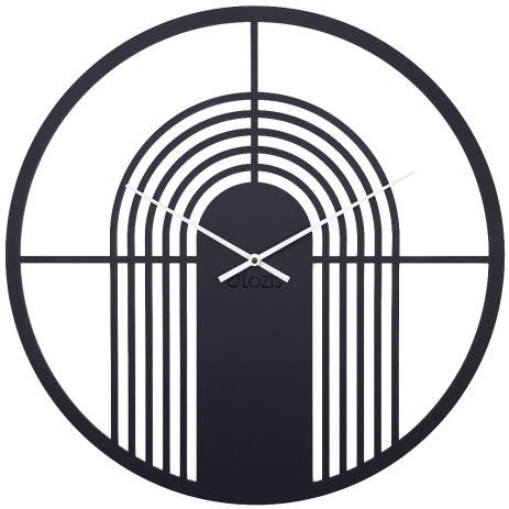 Настінний Годинник Glozis Arch Black (50 см) чорний [Метал, Кольори]