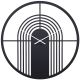 Годинник настінний Glozis Arch Black (50 см) чорний [Метал, Кольори]