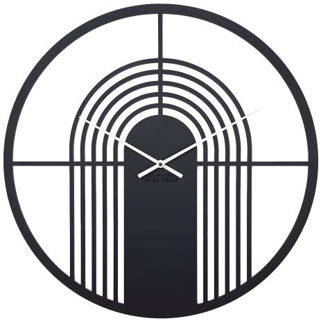 Настенные Часы Glozis Arch Black (50 см) черные [Металл, Цвета]