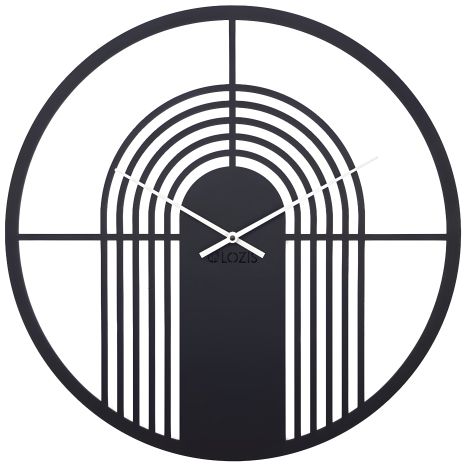 Настенные Часы Glozis Arch Black (50 см) черные [Металл, Цвета]