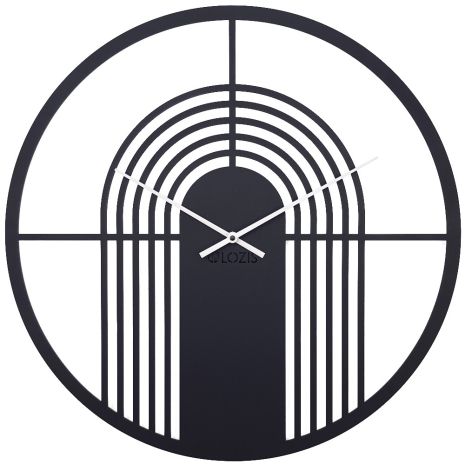 Настінний Годинник Glozis Arch Black (50 см) чорний [Метал, Кольори]