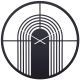 Настінний Годинник Glozis Arch Black (50 см) чорний [Метал, Кольори]
