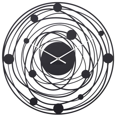 Glozis Solar Black настінний годинник (50 см) чорний [Метал, Кольори]