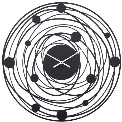 Glozis Solar Black настінний годинник (50 см) чорний [Метал, Кольори]