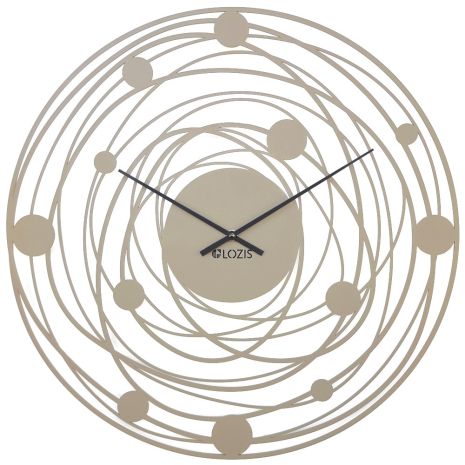 Настінний Годинник Glozis Solar Beige (50 см) бежевий [Метал, Кольори]