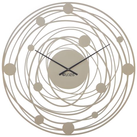 Настінний годинник Glozis Solar Beige (50 см), бежевий [Метал, Кольори]