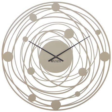 Настінний годинник Glozis Solar Beige (50 см), бежевий [Метал, Кольори]