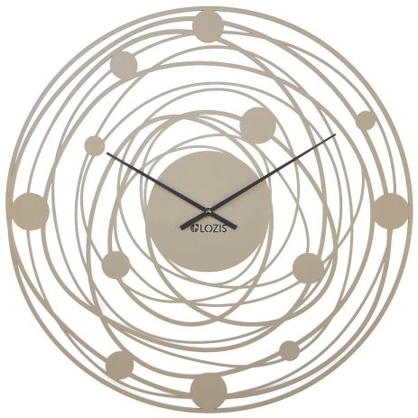 Настінний Годинник Glozis Solar Beige (50 см) бежевий [Метал, Кольори]
