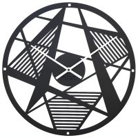 Ексклюзивний металевий годинник Glozis-B-035 Line Чорний (35 см) [настінний, відкритий]