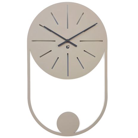 Настінний годинник Glozis Balance Beige (50х30 см) [Металевий корпус]