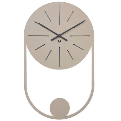 Настінний Годинник Glozis Balance Beige (50х30 см) бежевий [Метал, Кольори]