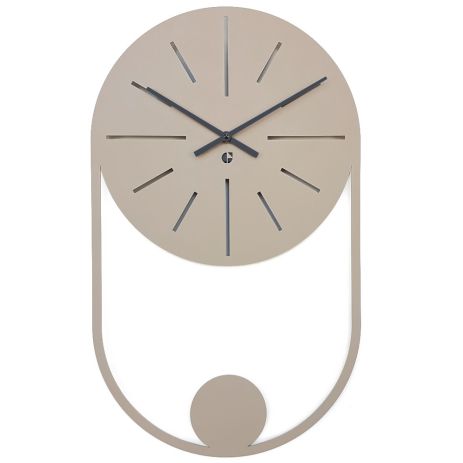 Настінний Годинник Glozis Balance Beige (50х30 см) бежевий [Метал, Кольори]