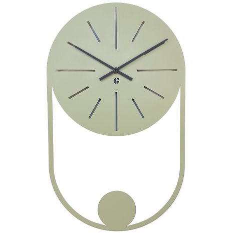 Настінний Годинник Glozis Balance Olive (50х30 см) оливковий [Метал, Кольори]