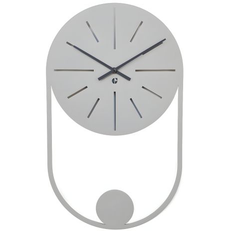 Настінний годинник Glozis Balance Grey (50х30 см) сірий [Метал, Кольори]