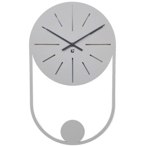 Настінний Годинник Glozis Balance Grey (50х30 см) сірий [Метал, Кольори]
