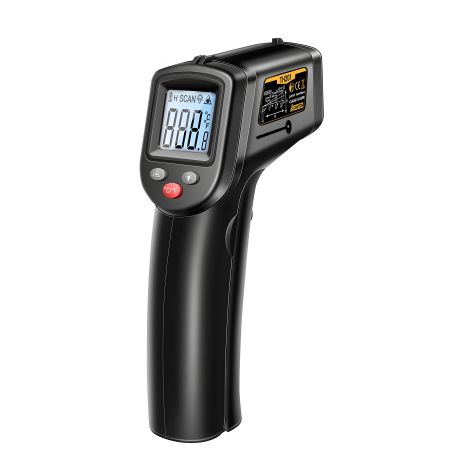 Бесконтактный термометр цифровой ANENG (-50 - +400°C) с лазером, подсветкой, режим сканирования температур, инфракрасный промышленный для объектов и жидкостей Aneng TH201 + 2 AAA батарейки Бесконтактный термометр цифровой ANENG (-50 - +400°C) с лазером, подсветкой, режим сканирования температур, инфракрасный промышленный для объектов и жидкостей Aneng TH201 + 2 AAA батарейки