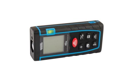 Дальномер лазерный до 40 м ±2 мм/м память 30 класс лазера I IP54 питание АААх2 чехол MASTERTOOL 30-0940