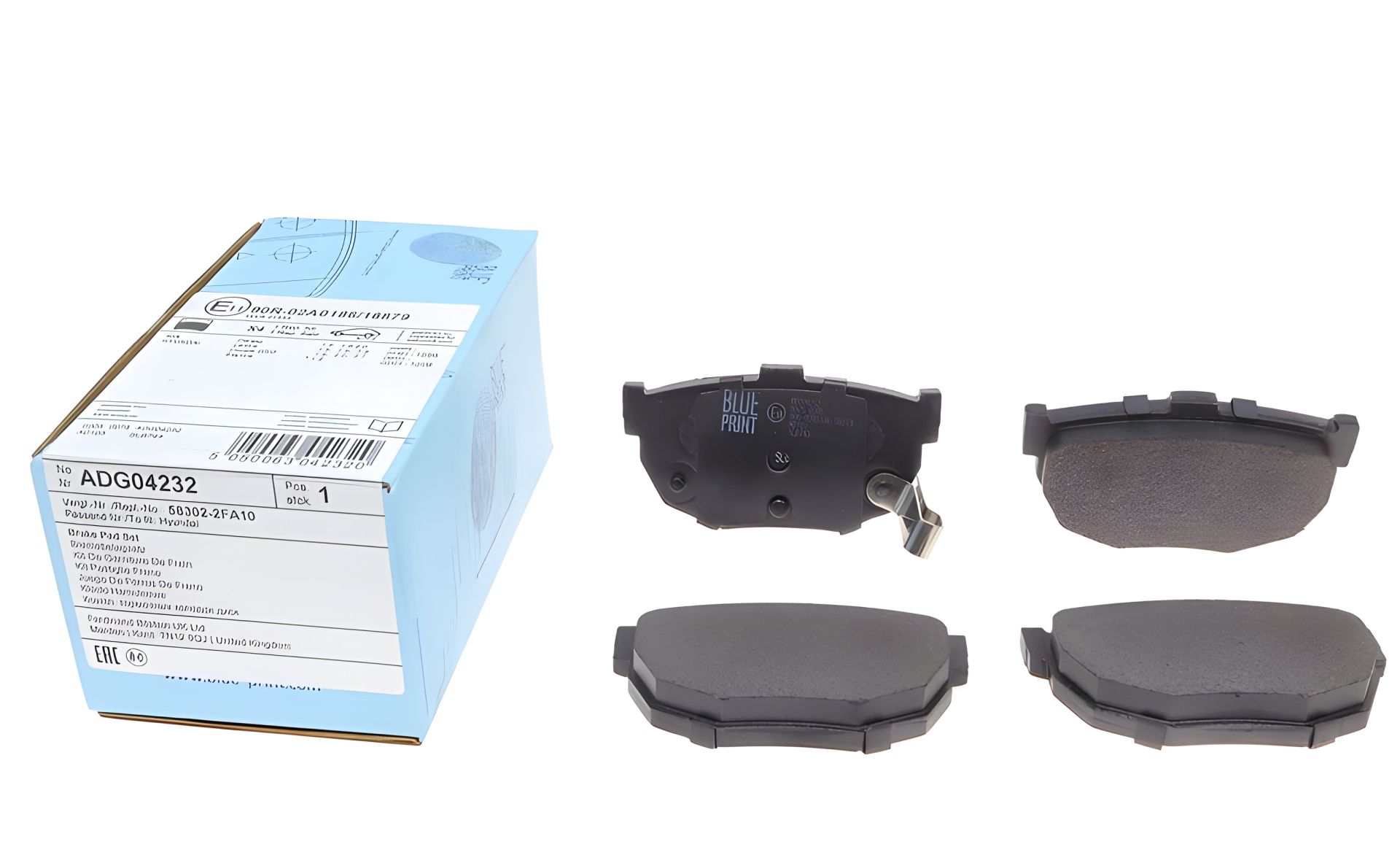 Дисковые тормозные колодки для KIA CERATO, HYUNDAI COUPE от BLUE PRINT (ADG04232) Дисковые тормозные колодки для KIA CERATO, HYUNDAI COUPE от BLUE PRINT (ADG04232)