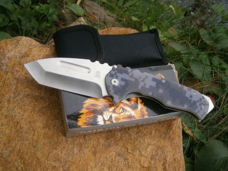 Ніж складаний Lion "Лев" RM-165 US Тanto склобій 23 см камуфляж