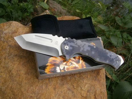 Нож складной "Лев" RM-165 US Tanto (битое стекло, 23 см, камуфляж) Нож складной "Лев" RM-165 US Tanto (битое стекло, 23 см, камуфляж)
