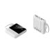 УМБ Павербанк 20000 mAh з LCD дисплеєм + LED ліхтар Power Bank HY-C40 зі швидкою зарядкою білий+ Вбудований кабель-адаптер 4 в 1