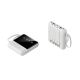 УМБ Павербанк 20000 mAh з LCD дисплеєм + LED ліхтар Power Bank HY-C40 зі швидкою зарядкою білий+ Вбудований кабель-адаптер 4 в 1