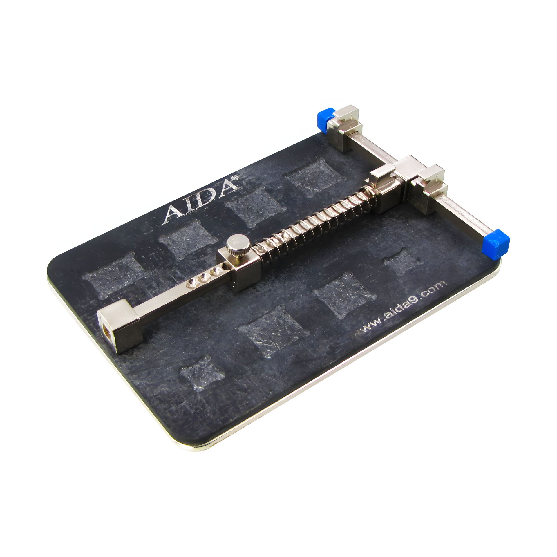 Тримач плат Aida A-1214 з високотемпературного композиту з гніздами під BGA мікросхеми (тримач на пружині) для зручності роботи Тримач плат Aida A-1214 з високотемпературного композиту з гніздами під BGA мікросхеми (тримач на пружині) для зручності роботи