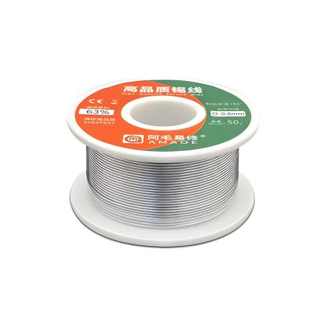 Паяльний припій Amaoe 0.8 mm (Sn63, Pb37, 183°C, 50g)