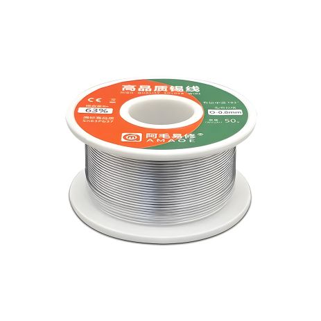 Паяльний припій Amaoe 0.8 mm (Sn63, Pb37, 183°C, 50g) Паяльний припій Amaoe 0.8 mm (Sn63, Pb37, 183°C, 50g)