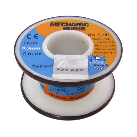 Припій Mechanic HX-T100, діаметр 0,3 мм, 55 гр, Sn 63%, Pb 37%