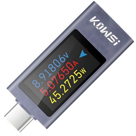 Ударостійкий багатофункціональний USB тестер KOWSI KWS-2303C, Type-C, QC3.0, 4-30V, 12A