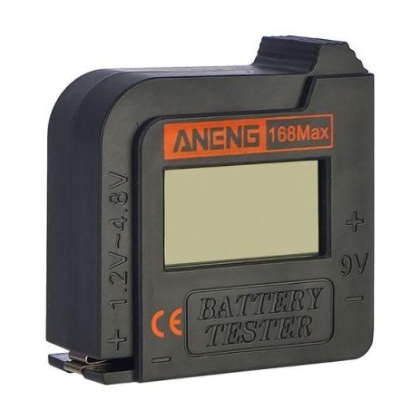 Тестер батарей та акумуляторів Aneng 168 Max з РК дисплеєм (1.2V~4.8V, 9V)