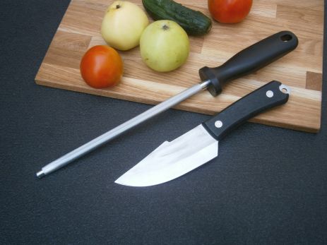 Ніж кухарський Sakuri Chef RT-261 фултанг 21 см + Мусат для заточування та правки ножів