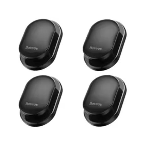 Набор креплений Baseus Car Hooks Organizer Storage Hanger for USB Cable Headphone Key Storage Car Accessory Car Adhesive Hook Hanger (Комплект 4шт) Black