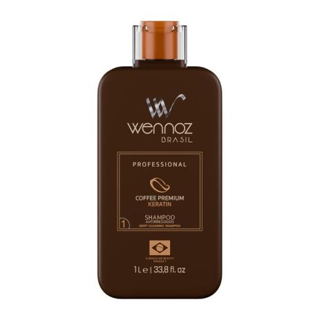 Технический шампунь Wennoz Brasil Coffee Premium Cleaning Shampoo для глубокой очистки 1000 мл