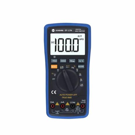 Мультиметр цифровой Sunshine DT-17N / АВТО режим / True RMS / автоотключение / подсветка Мультиметр цифровой Sunshine DT-17N / АВТО режим / True RMS / автоотключение / подсветка