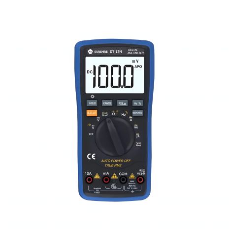 Мультиметр цифровой Sunshine DT-17N / АВТО режим / True RMS / автоотключение / подсветка