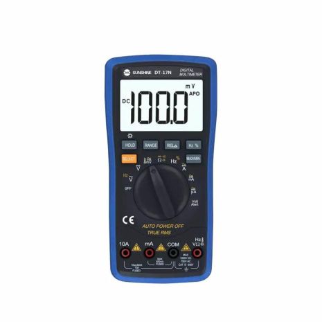 Мультиметр цифровой Sunshine DT-17N / АВТО режим / True RMS / автоотключение / подсветка