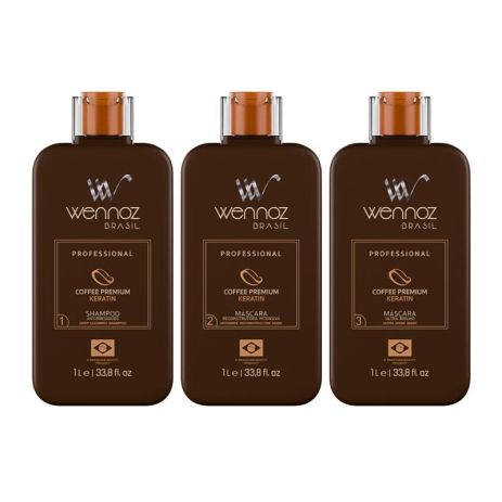 Набор кератина Wennoz Brasil Coffee Premium Keratin 3х50 г (разлив)