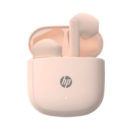 Настоящие беспроводные Bluetooth-наушники HP H10G с низкой задержкой и высоким качеством звука. Роза