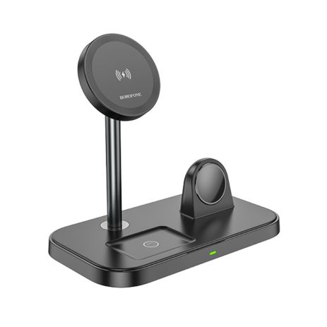 Бездротовий зарядний пристрій Borofone BQ29, 3в1, 15W, black