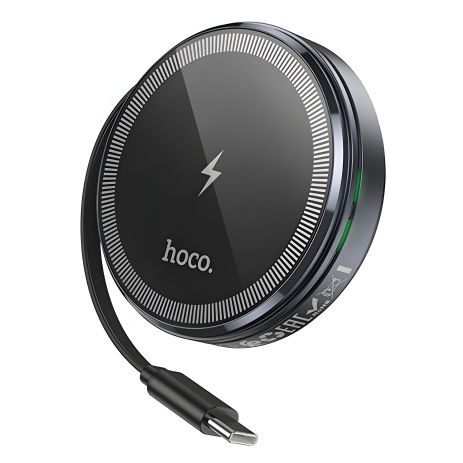 Бездротовий зарядний пристрій Hoco CQ18 магнітний + Watch, 15W, metal gray