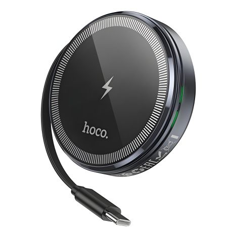 Бездротовий зарядний пристрій Hoco CQ18 магнітний + Watch, 15W, metal gray Бездротовий зарядний пристрій Hoco CQ18 магнітний + Watch, 15W, metal gray