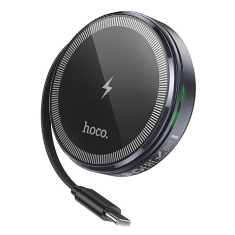 Бездротовий зарядний пристрій Hoco CQ18 магнітний + Watch, 15W, metal gray