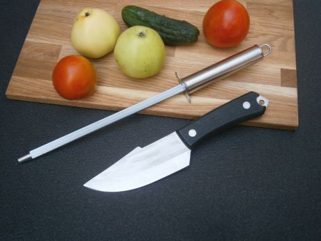 Ніж кухарський Sakuri Chef RT-261 фултанг 21 см + Мусат для заточування та правки ножів Chef КТ-40