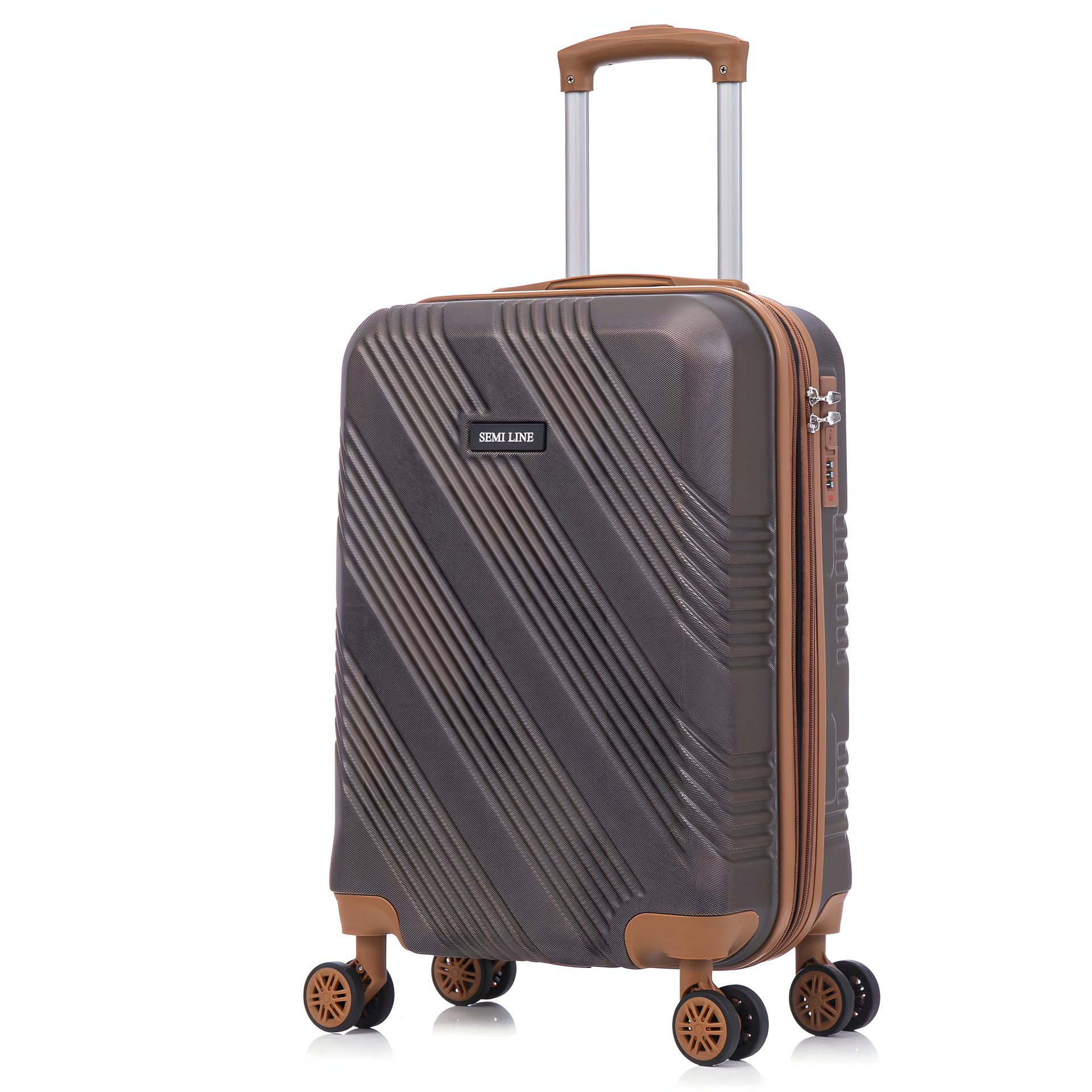 Чемодан Semi Line 20" (S), коричневый (T5850-1) Чемодан Semi Line 20" (S), коричневый (T5850-1)